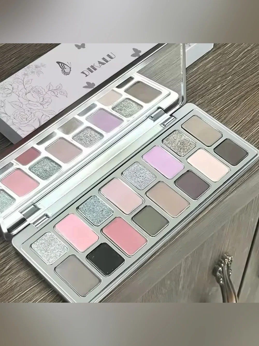 DKALU Pink & Neutral Eyeshadow Palette — 12-Shade Soft Pink Collection